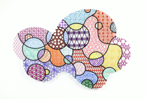 Nevin Aladağ, Pattern Kinship, Cloud, Luminous, 2023, wasserstrahlgeschnittenes Aluminium, Acrylfarbe/waterjet cut aluminium, acrylic paint, 114 x 170 x 0,6 cm, courtesy the artist, Wentrup, Berlin, Foto: Ana Aguilera (c) VG-Bild-Kunst, Bonn 2025 Nevin Aladağ, Pattern Kinship, Cloud, Luminous, 2023, wasserstrahlgeschnittenes Aluminium, Acrylfarbe/waterjet cut aluminium, acrylic paint, 114 x 170 x 0,6 cm, courtesy the artist, Wentrup, Berlin, Foto: Ana Aguilera (c) VG-Bild-Kunst, Bonn 2025