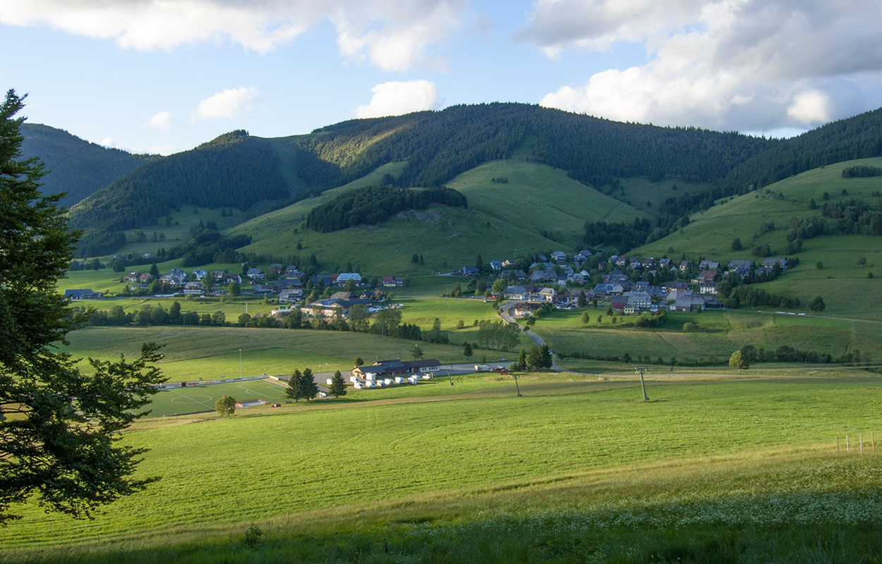 Blick auf den Wohnmobilstellplatz am Spitzenberg in Bernau im Schwarzwald. Foto: Heike Budig